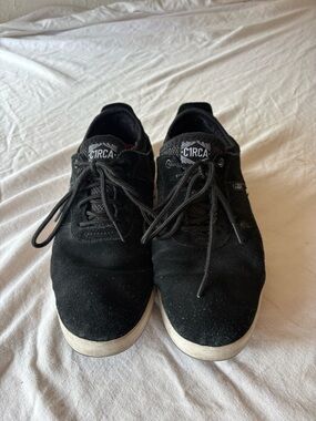 C1RCA Men's Black Suede Skate Sneakers